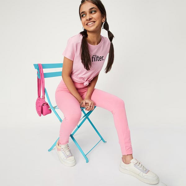 Girls Cotton Ankle-Length Leggings