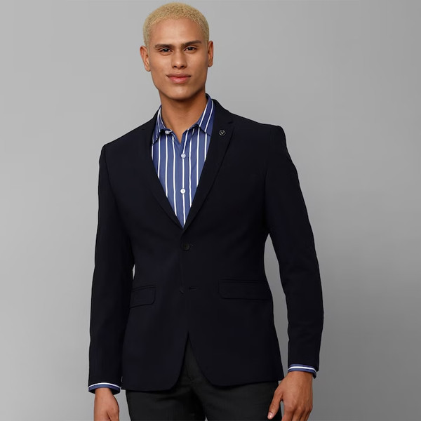 Men Single-Breasted Slim-Fit Formal Blazer