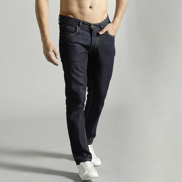 Men Navy Blue Slim Fit Mid-Rise Clean Look Jeans