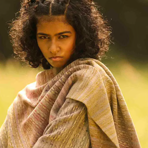 Women Printed Wool Longline Shrug